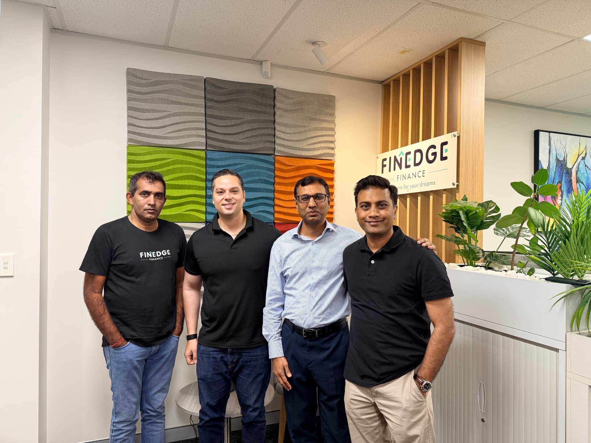 The FINEDGE Finance team with Rahul Bakaya at the Norwest office